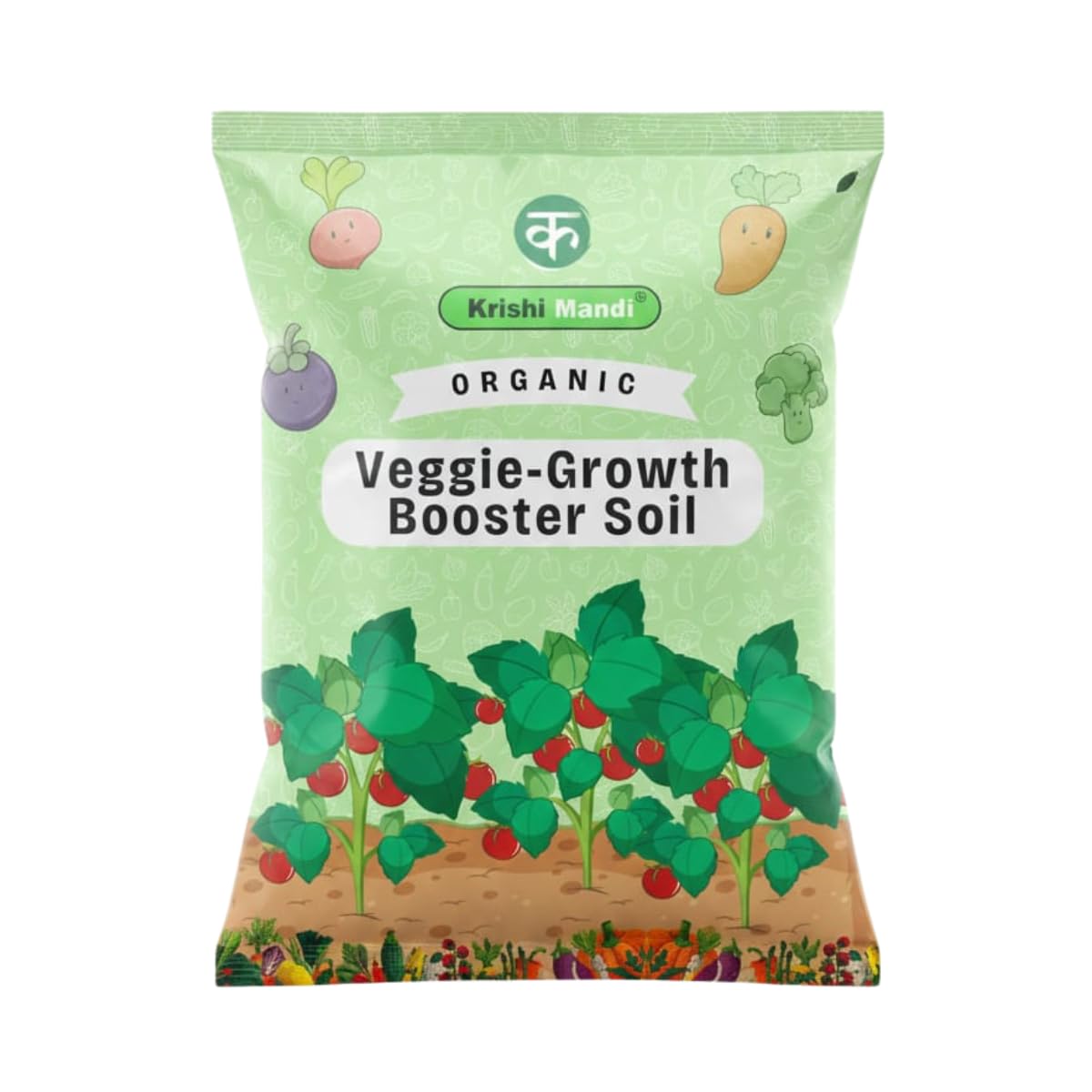 Krishi Mandi Organic Vegetable Potting Soil 10 KG – Kitchen Garden & Vegetable Soil Mix for Pots, Tomato, Chilli & Leafy Greens